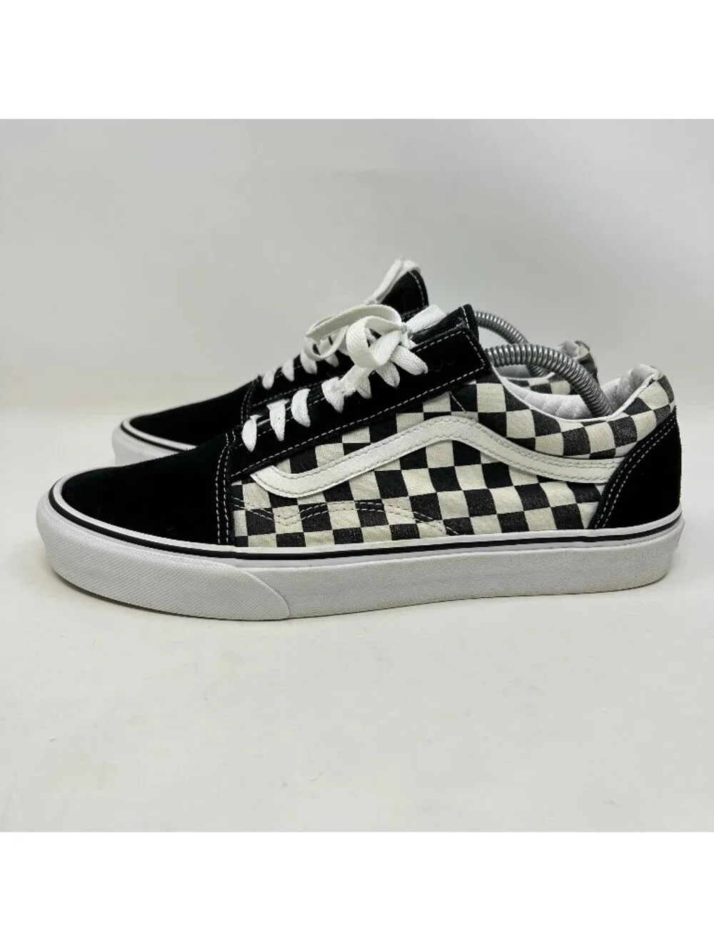 Vans Old Skool Checkerboard Black White  Skate Shoes Size 10.5 Men / 12 Wmns